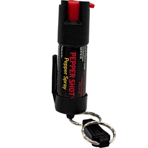 Pepper Shot Pepper Spray – 1.2% MC, Belt Clip & Keychain
