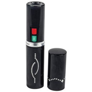 Lipstick Stun Gun – 25M Volts, Rechargeable, 100-Lumen Flash