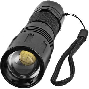 3000-Lumen Zoomable Flashlight – Rechargeable, 5 Modes